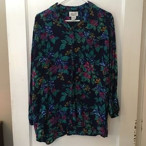 VINTAGE FLORAL BUTTON DOWN SHIRT